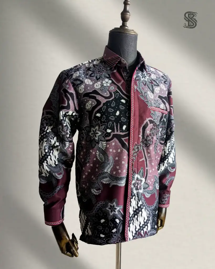 Batik Aruna Maroon