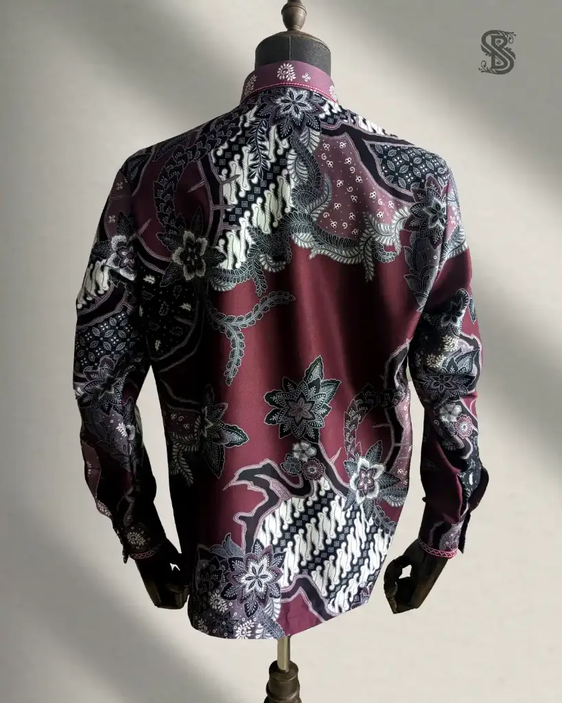 Batik Aruna Maroon