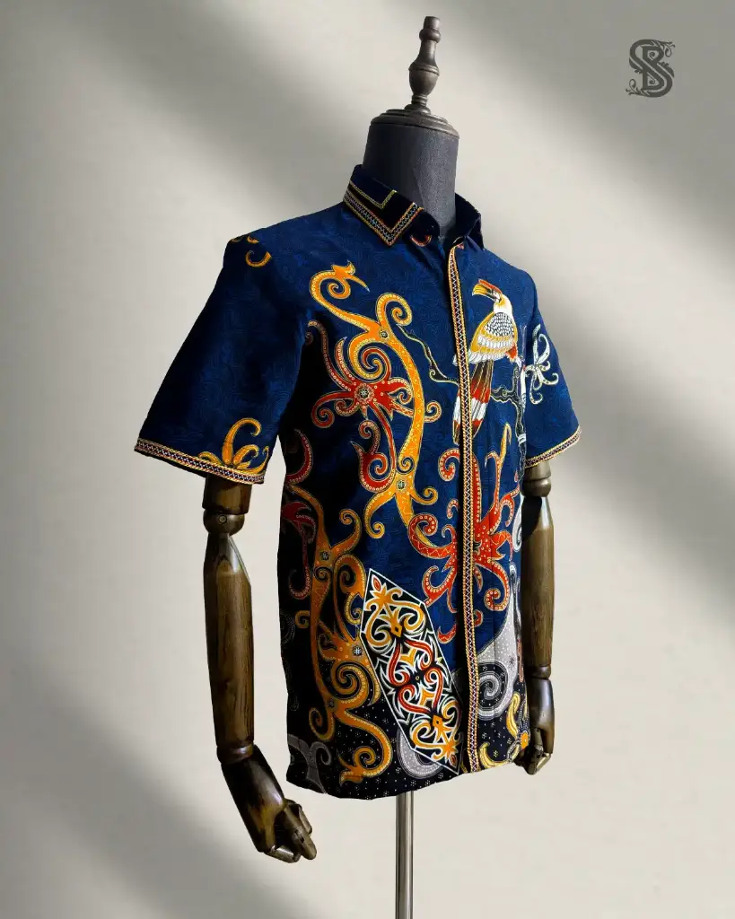 Batik Hornbill Heritage Navy 