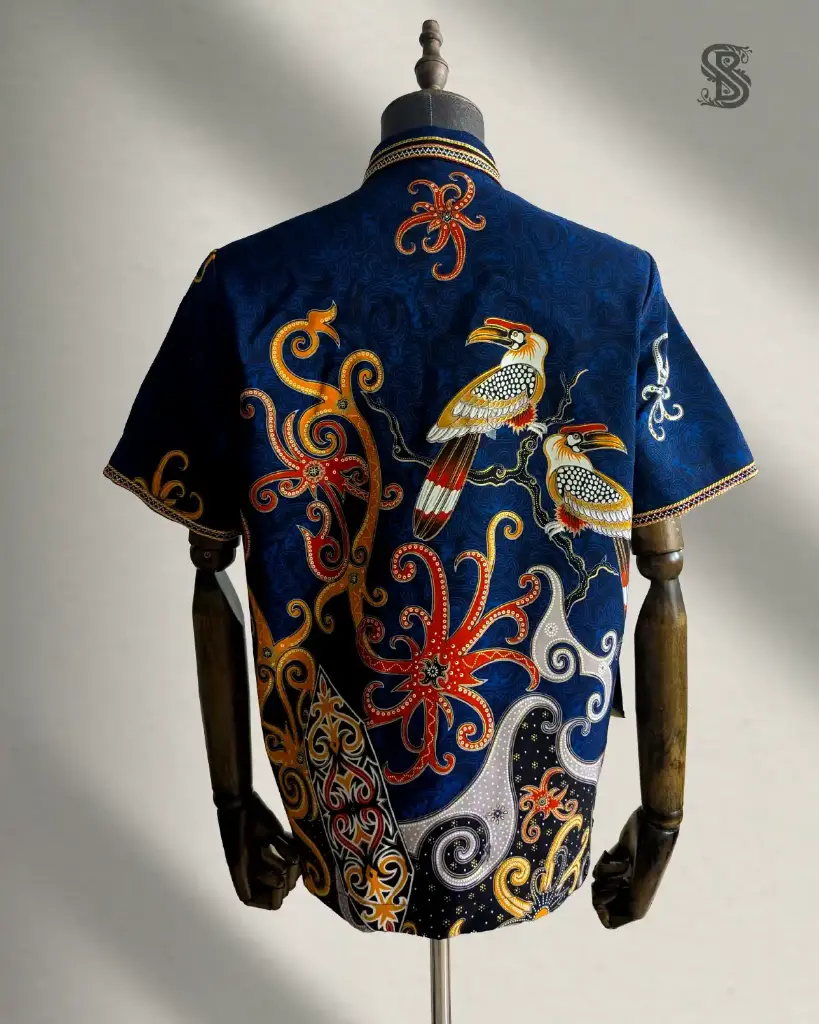 Batik Hornbill Heritage Navy 