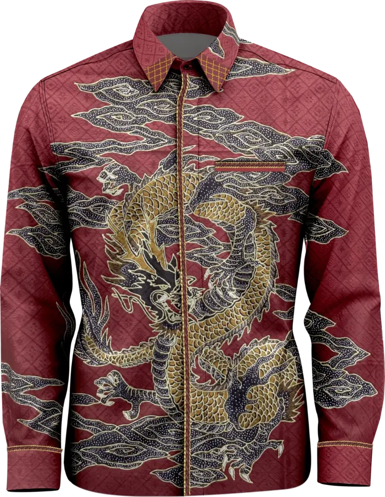 Batik Motif Naga Emas