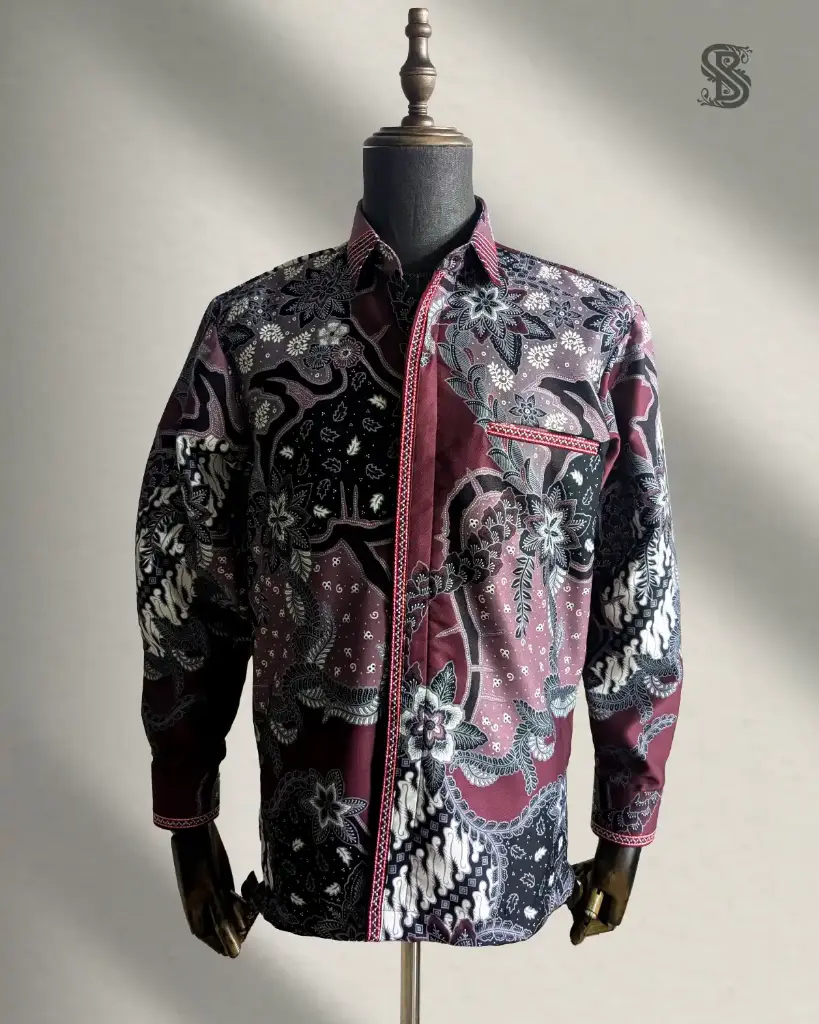 Batik Aruna Maroon
