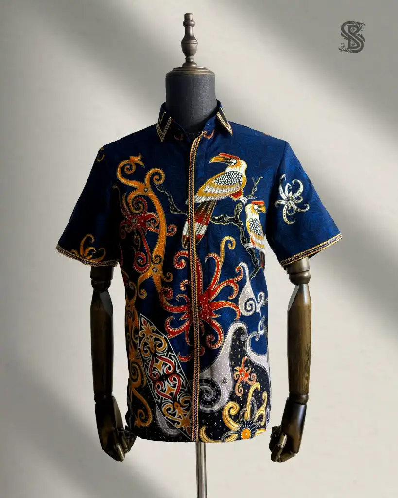 Batik Hornbill Heritage Navy 