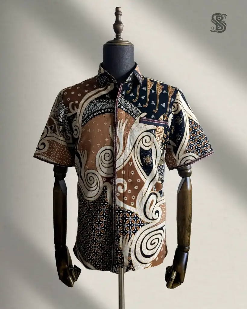 Batik Spiral Heritage Brown