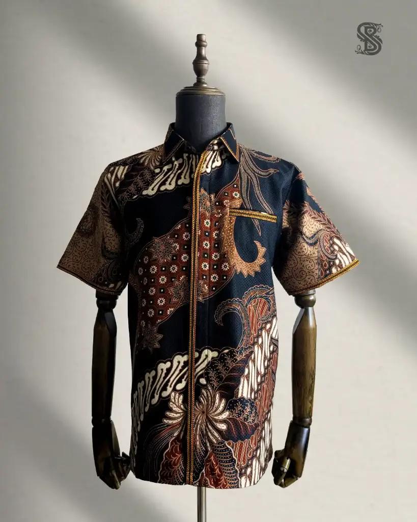 Batik Parang Flora Brown