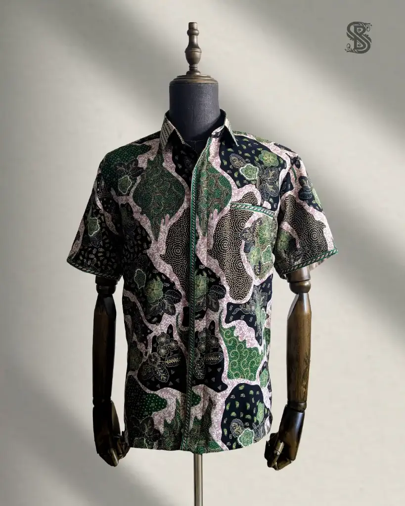 Batik Kawung Hijau Natural