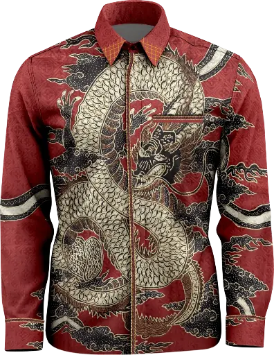Batik Motif Naga Merah