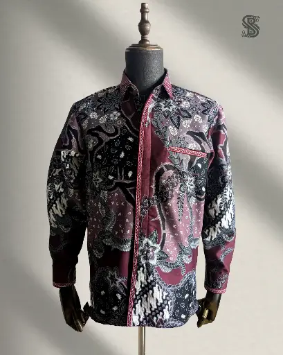 Batik Aruna Maroon